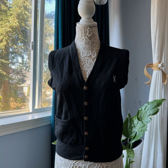 Authentic Yves Saint Laurent Wool Vest - Picture 1 of 14